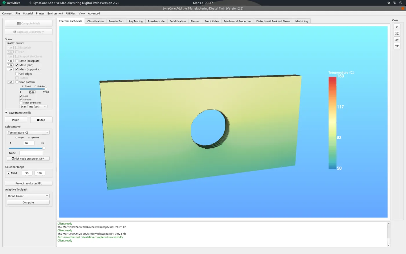 Adaptive OVF toolpath correcting heat accumulation
