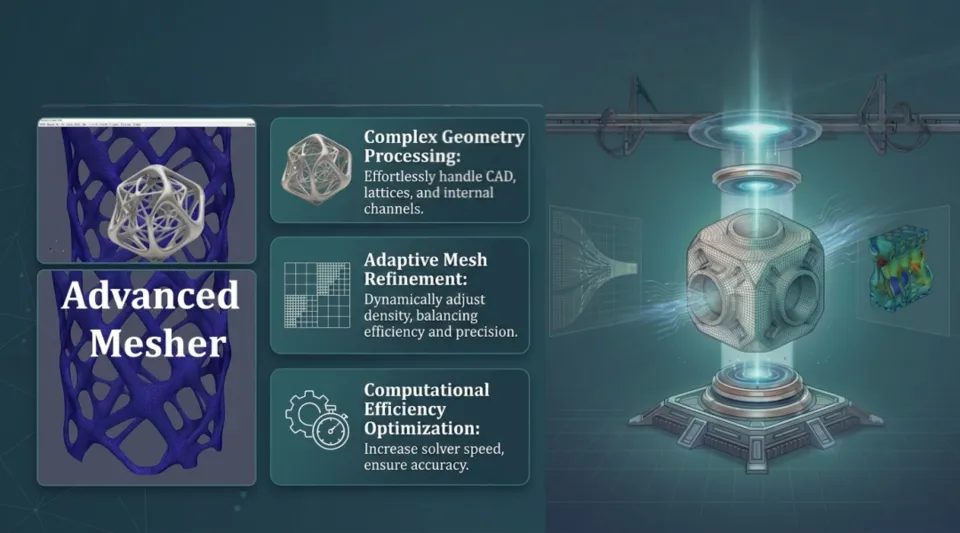 Advanced Mesher interface for additive manufacturing simulation geometry