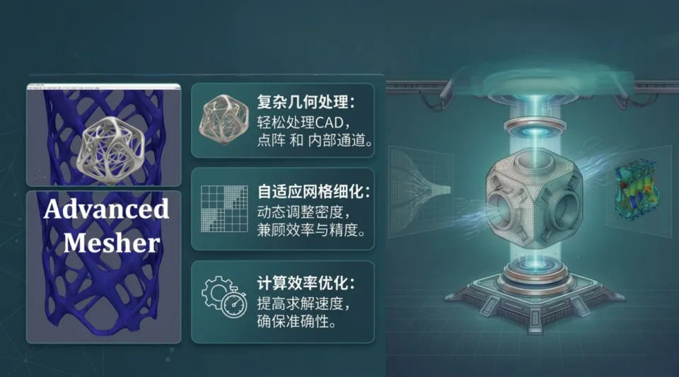 用于增材制造仿真几何的高级网格生成器界面