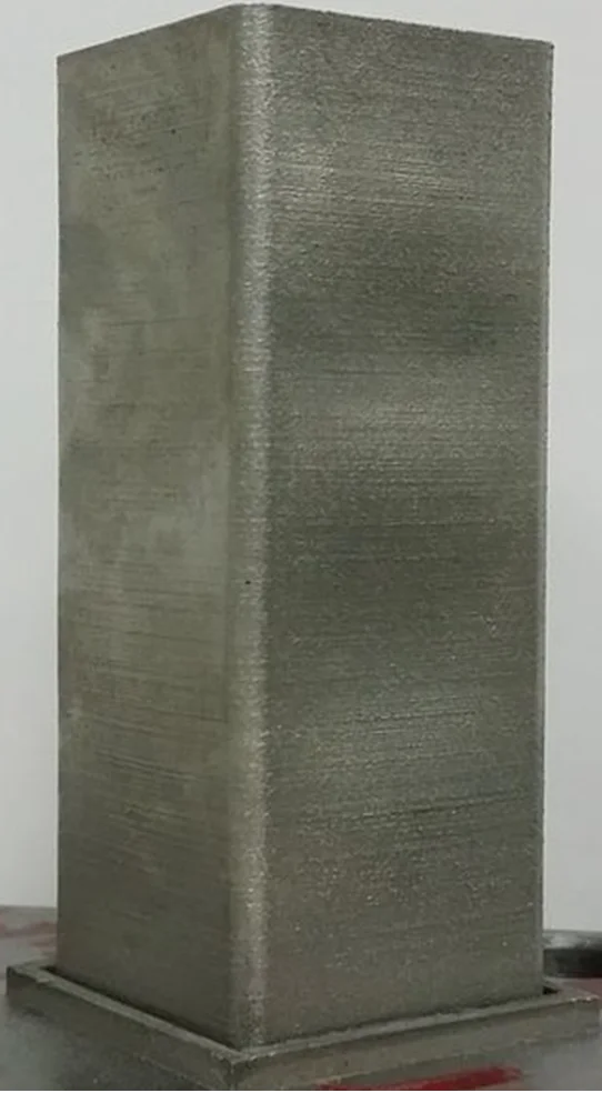 Experimental thin-wall square tube showing wall distortion